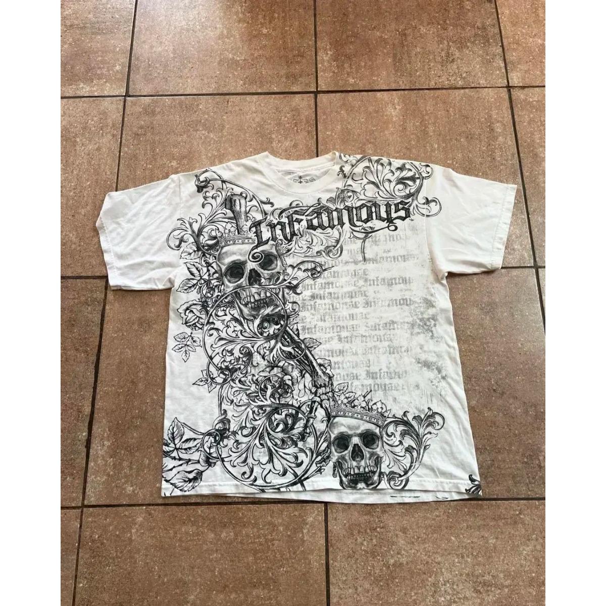 

Графическая футболка 2000-х годов Мужская Большая Гранж Крылья Новый Модный Стиль Парные Топы S