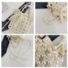 Elegant Crossbody Purse With Colorful Bead Embellishments Roomy PVC Bag Shoulder Handbag For Everyday Essential  Silver