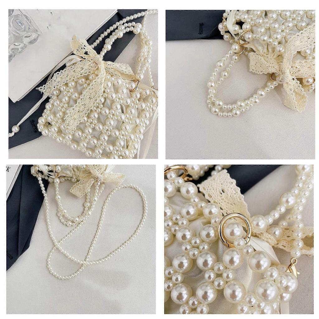 Elegant Crossbody Purse With Colorful Bead Embellishments Roomy PVC Bag Shoulder Handbag For Everyday Essential  Silver