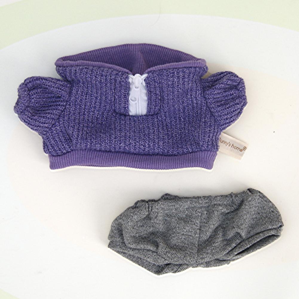 For 37cm Labubu Doll Shirts Sweater Hat Cartoon Plush Doll Replacement Outfit Playing House Accessories Mini Clothes