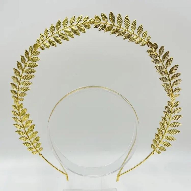 Unique Wheat Leaf Headband Double Layer Hairpiece Bridal Tiaras Stylish Headwear Hair Ornament for Women Costume