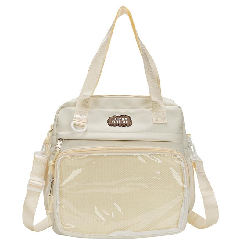 High value One shoulder Crossbody Bag Commuting Bar Pain Bag Female Large Capacity Handbag Junior High School Student Class Tutoring Bag