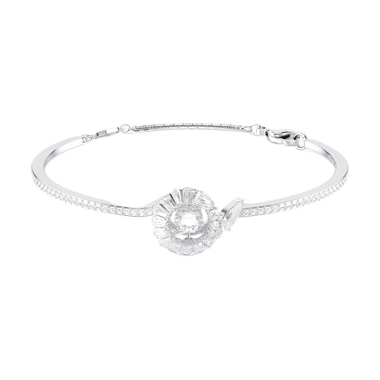 Swarovski Snake Design Paved Edge Bracelet Women bracelet Silver 5698892