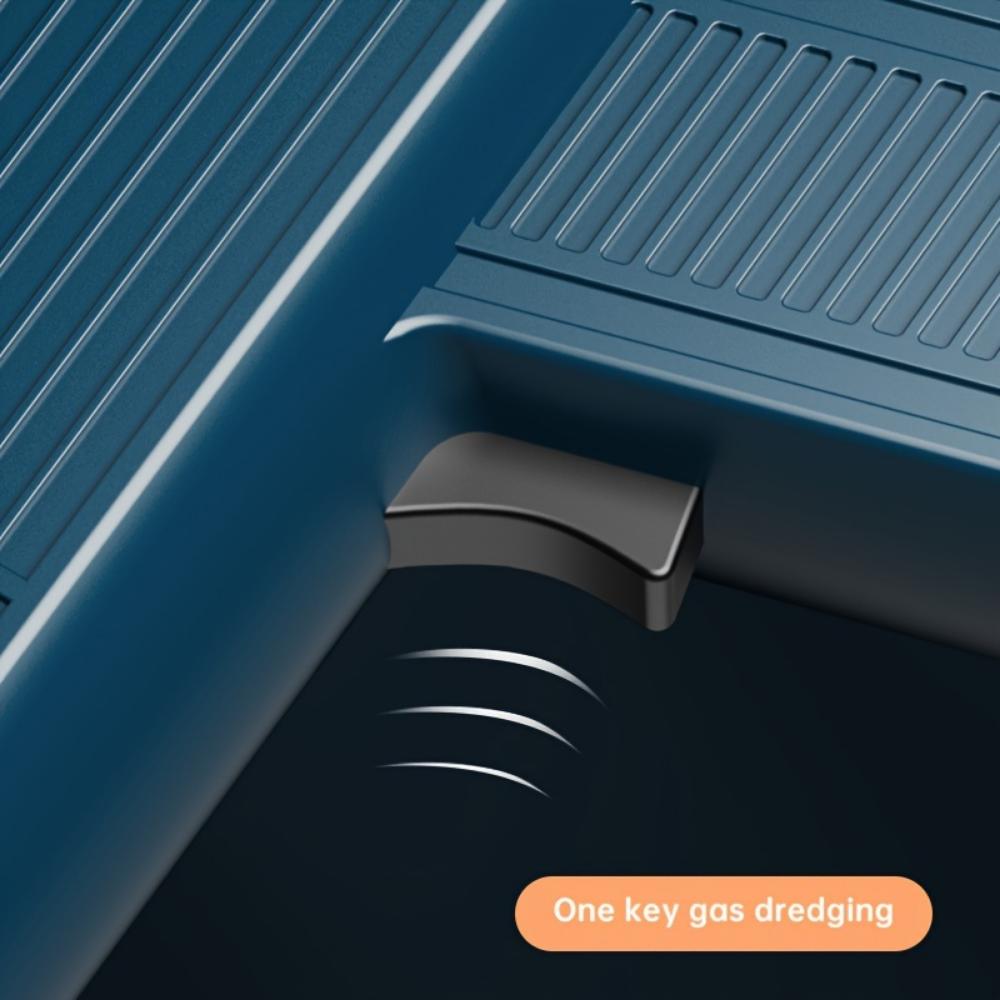 Toalettavløpsrenser, toalettavløpspluggsett, rustfritt stål høytrykks pneumatisk avløpspistol med visuelt barometer, for baderom kjøkken gulvavløp