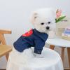 Thanksgiving Earth Red Love Embroidery Sleeveless Vest Dog Clothes Cat Anti-Hair Loss Traction Bipod