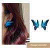 Blue Butterfly Earrings Elegant Wings Earrings Retro Party Earrings Women'S Gift Creative Butterfly Earrings Blue Wings