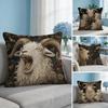 Exquisite Goat-Printed Cushion Cover Breathable Organic Cushion Covers Machine Washable Wrinkle-Resistant Soft Durable