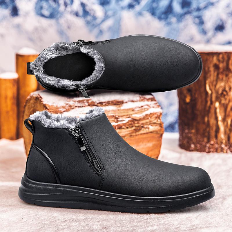 FashionGenuine Leather Ankle Boots for Mens High Quality New Winter Boots British Style Classic Suede Boots Non-slip Men's Casual Shoes