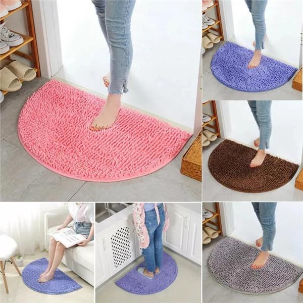 Chenille Bathroom Mat Non Slip Bath Mat Super Soft Absorbent Bathroom Rug Machine Washable Non-slip Fur Rug Coral Velvet Carpet