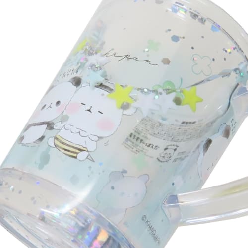 Mochimochi Panda Plastic Cup Glitter Cup/Clover