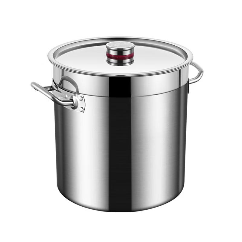 WuTuo 304 Stainless Steel Commercial Soup Pot with Lid