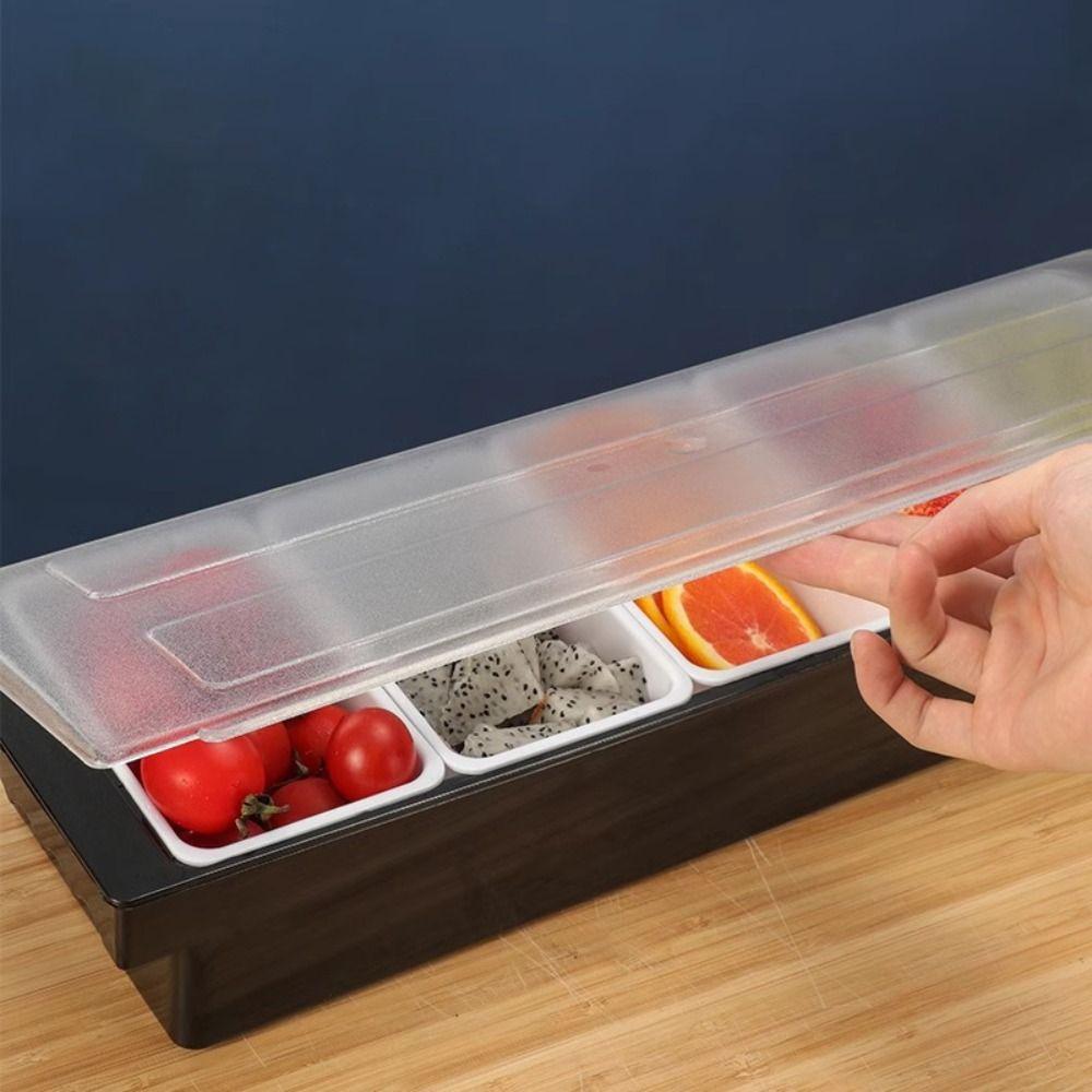With Lid Compartmental Seasoning Box Detachable Compartment Trays Seasoning Tank  Ingredient