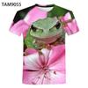 Evropská a americká nová personalizovaná řada Funny Frog 3D tisk Léto Pánské Dámské Tričko nadměrné velikosti Street Styl