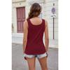 YYFS Camicette e camicie senza maniche con scollo a V, stampa tinta unita, moda casual estate primavera da donna
