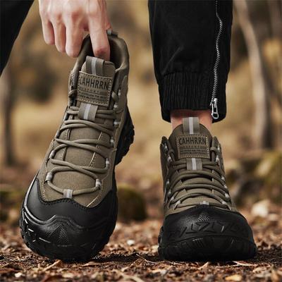 High Quality Men Tactical Boots Outdoor Anti Slip Wear Resistant Sneaker Comfortable Warm Riding Shoe Multi Functional Work Shoe