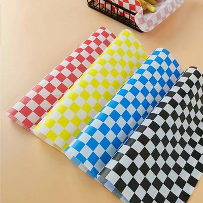 50Pcs 18x18cm Square Oil Proof Papers Classic Plaid Baking Cake Bread Sandwich Packaging Oil Absorbing Pastry Pads