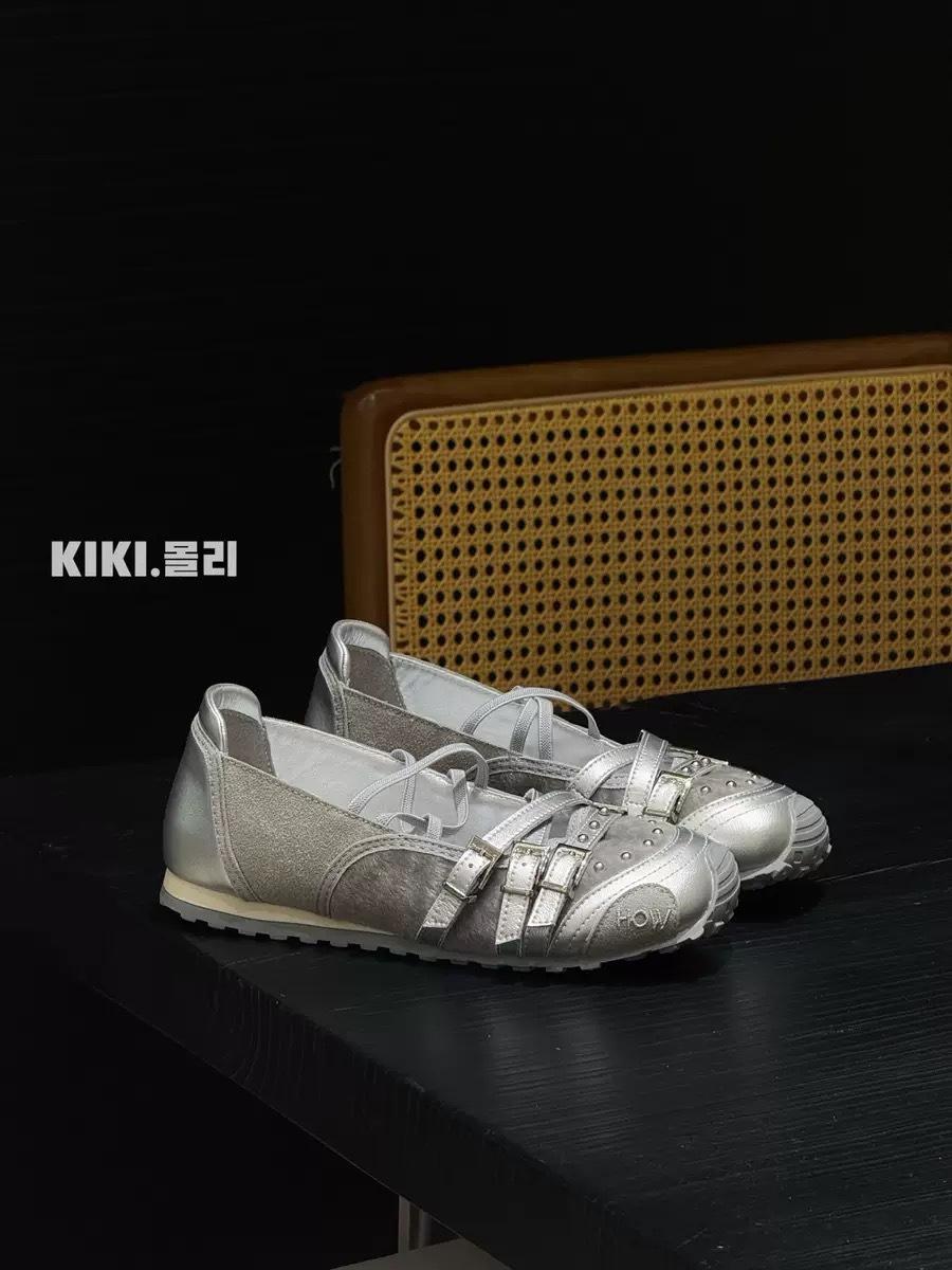 

Женские балетки новая кожа ретро одинарная обувь внутренняя высота увеличение заклепка мелкий вырез Мэри Джейн обувь 40 серебряный