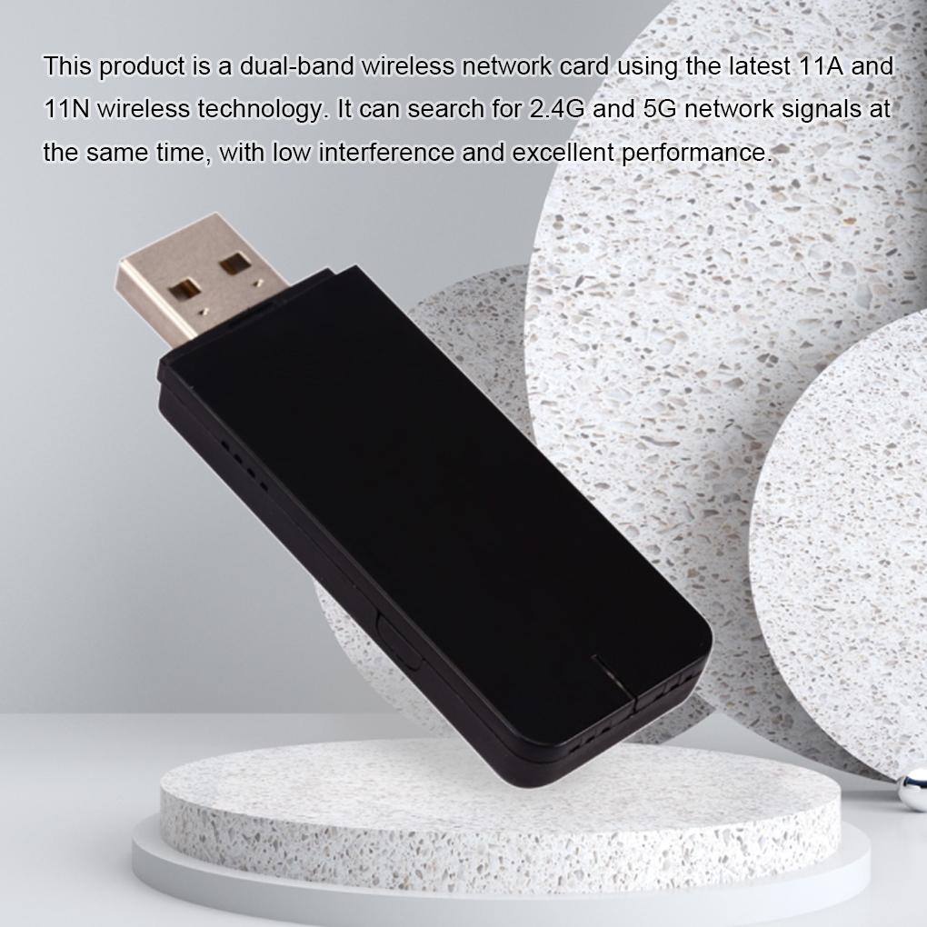 300Mbps Wireless Connection WiFi Receiver Dual-band Adaptor Desktop Laptop Antenna Network Card for Household Office