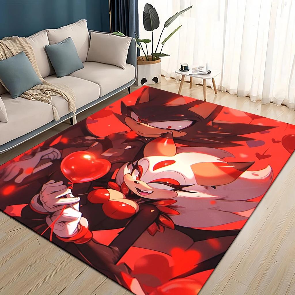 Cartoon 3D S-Sonics Retro Carpet Rug for Living Room Bedroom Home Sofa Decoration,Kids Play Non-slip Floor Mat