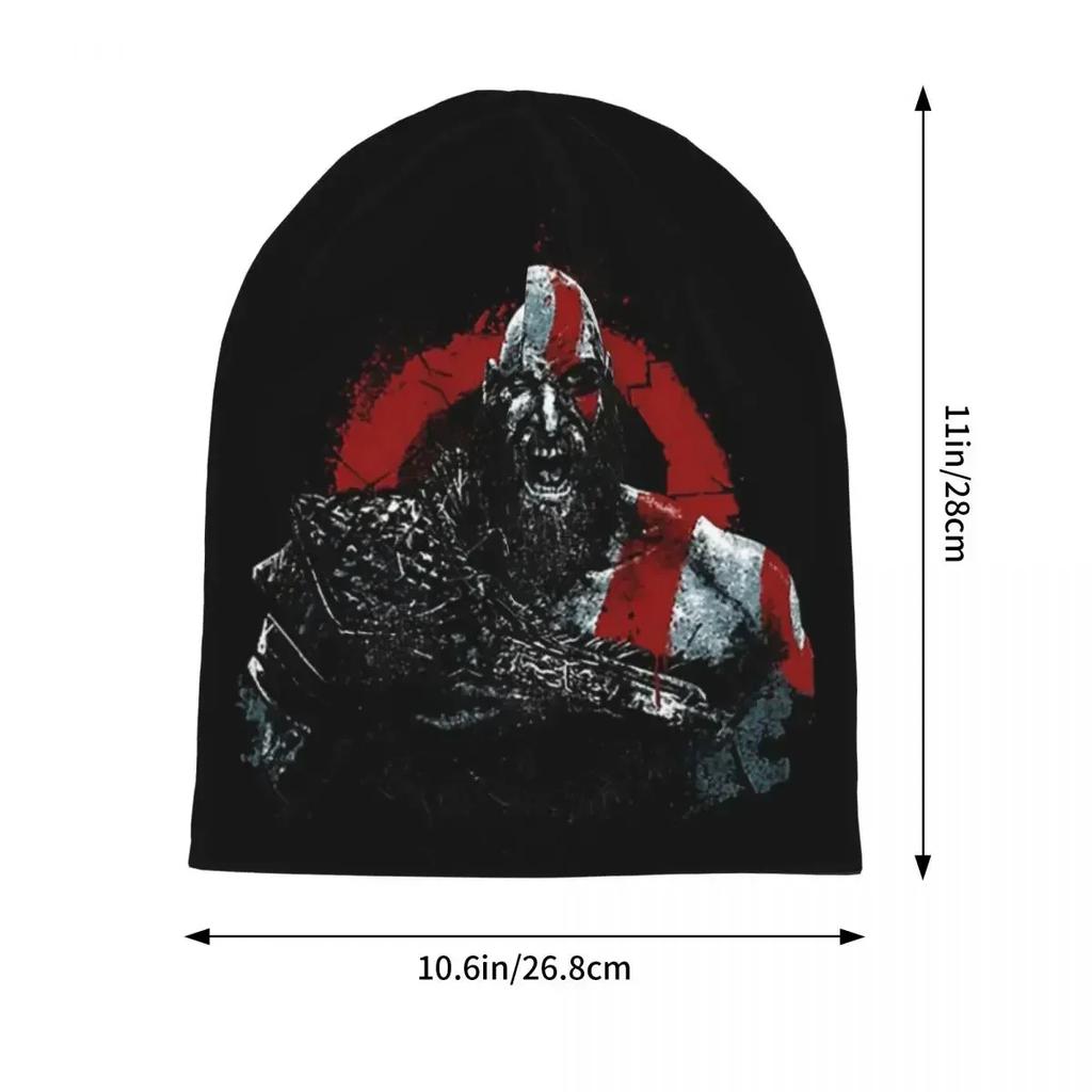 Skull Kratos God Of War Unisex Adult Beanies Caps Knitted Bonnet Hat Warm Fashion Autumn Winter Outdoor Skullies Hats