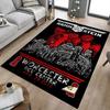 1pc RAMMSTEIN WORCESTER Home Office, Durable Polyester Floor Mat with Easy, Office Decor, Urban Style, Nonslip Backing