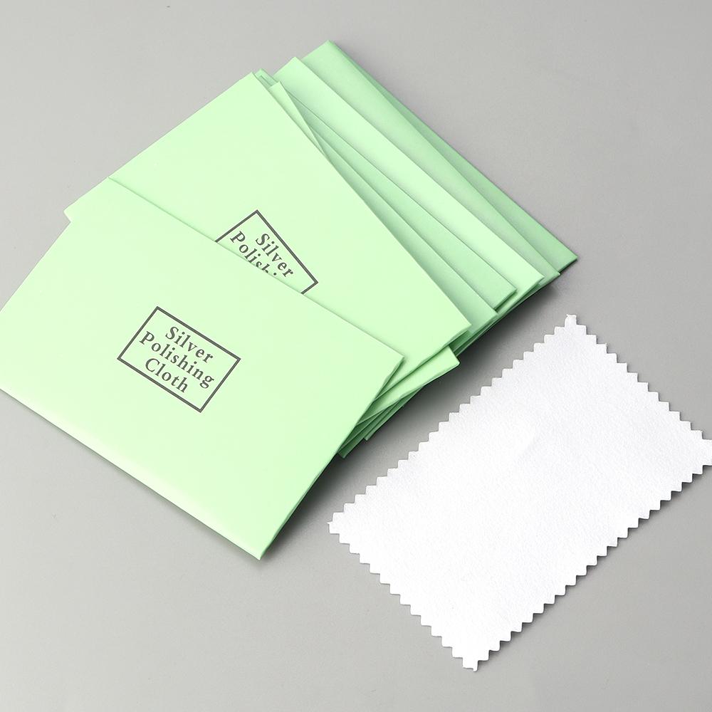 10pcs/lot Silver Polishing Cloth Gold Silver Jewelry Silverware Cleaning Cloth For Glasses Leather Supllies Jewelry Clean Tools