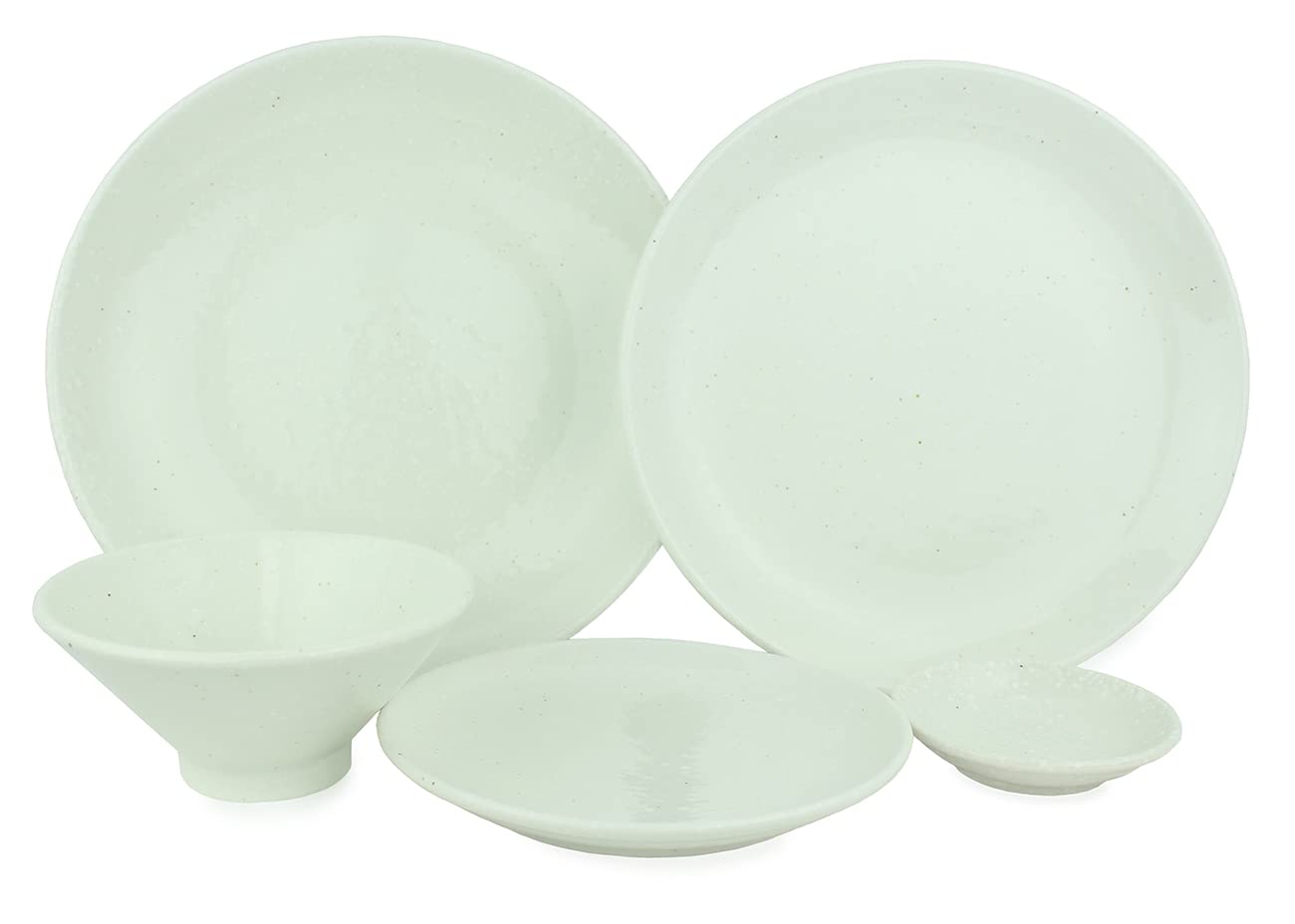 

in Bom Dia Mino ware tableware set [Made Japan] 5-piece (powder white)