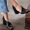 Wedge Heel Sandals for Women, Breathable Fish-mouth Shoes, Side Hollow Spliced Thick Heel Women's Shoes