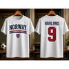 Erling Haaland Norwegen Fußball #9 Grafik T-Shirt Streetwear Baumwolle Herren Damen Y2k Beliebt Oversize Damen Herren Kleidung