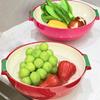Plastic Drain Basket Double-layer Vegetable Strainer Fruit Vegetable Washing Basket  Kitchen