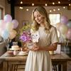 Birthday Gift Simulation Plastic Rose Flower Basket
