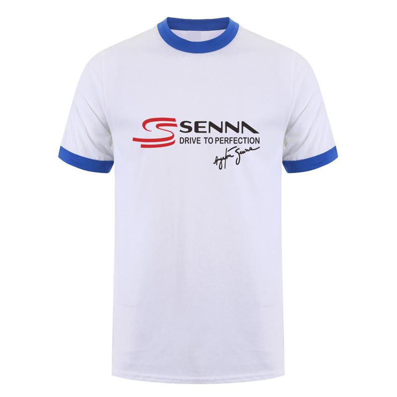 Ayrton Senna T Shirt Unisex Short Sleeve Cotton Senna Drive To Perfection Tshirt Top Tees Tshirts Lh148