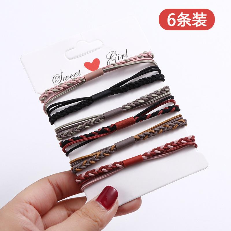 1 Set Elastico per Capelli Korean Simple Durevole Elastici per Capelli Accessori per Ragazze Corda per Capelli Anello Copricapo