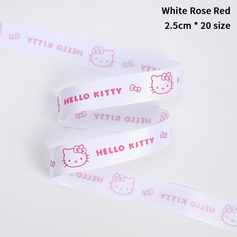 

Sanrio Hello Kitty Gift Packaging Decorative Ribbon Flower Bouquet Tie Handmade Cake Bread Strap Home Decoration