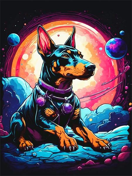 5D Diy Diamond Painting Dog Planet Full Square/Round Embroidery Mosaic Animals Starry Sky Home Decor