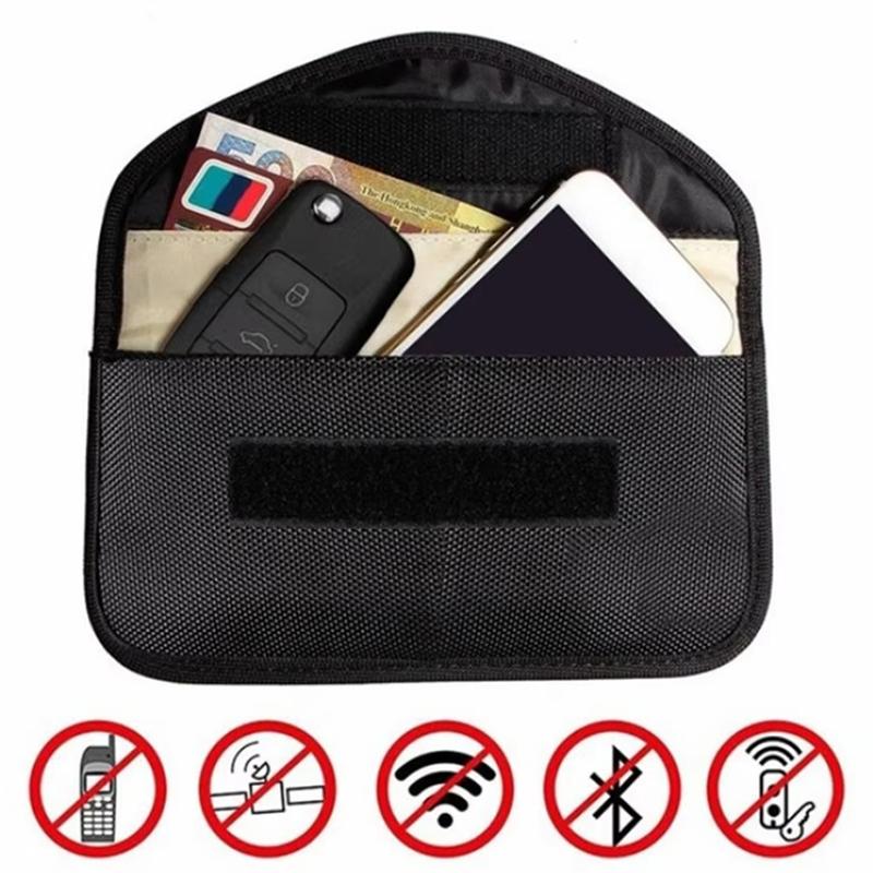 Mobile phone Radiation-proof Storage Bag Car Key Signal Blocker Case Universal Faraday Cage Fob Pouch Keyless RFID Blocking Bag