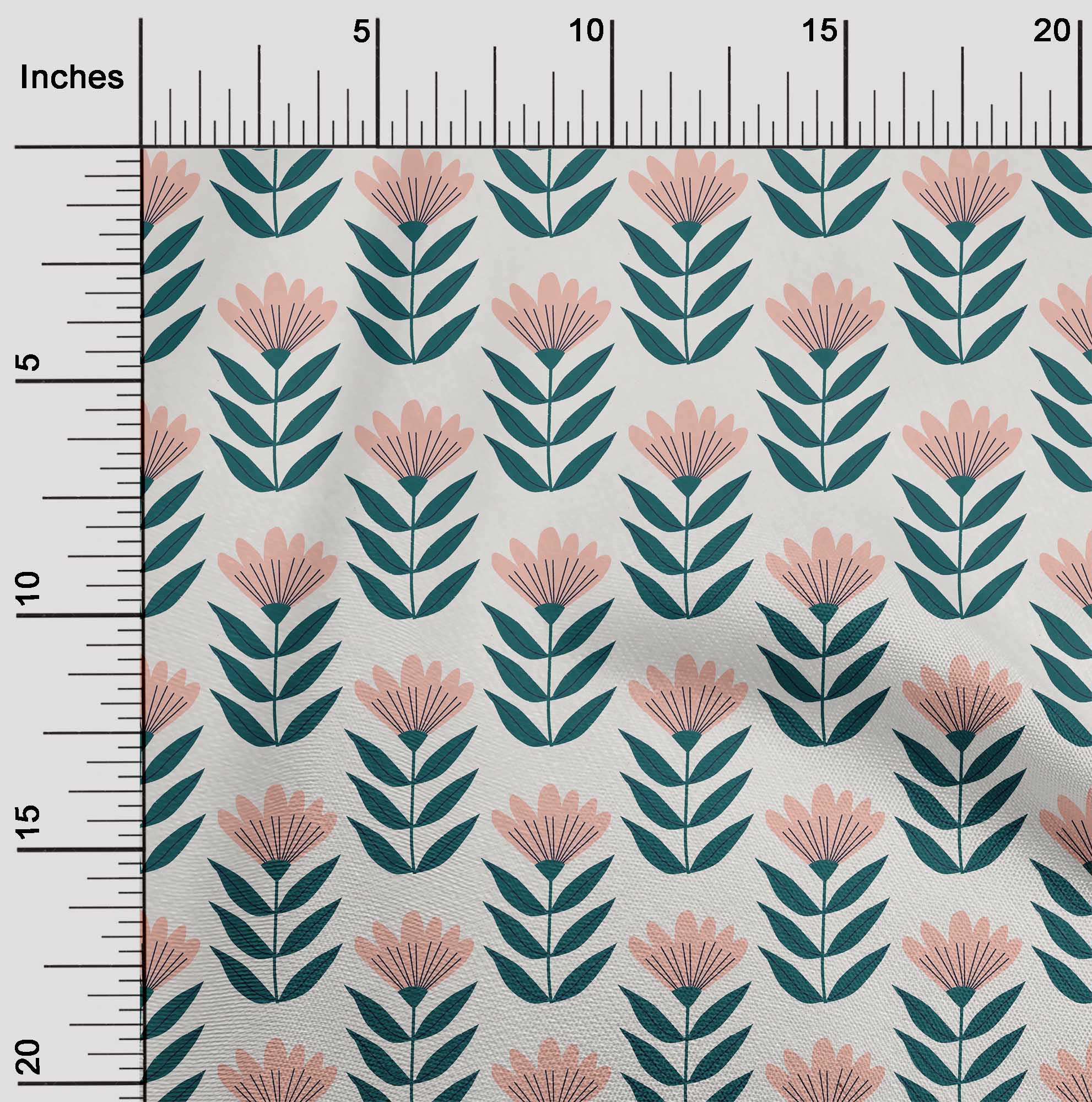 

oneOone Cotton Flex Dark Olive Green Fabric Leaves & Floral Block Sewing Material Print Fabric By The Yard 40 Inch 42 Inch Wide - Viscose Chiffon синій