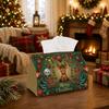 1pc Vintage Classic Winter Tissue Box - Reindeer Rocking Horse Snow Globe Napkin Storage Box, Suitable for Rolls/Facial Tissues/Single Sheets, Multi-F