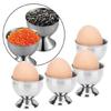 Eierbecher-Set 4 Stück Eierbecher für weich & hart gekochte Eier Edelstahl