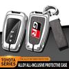 Auto TPU Zinc Alloy Key Case Bag Car Key Chain Metal Key Shell For Toyota GR Auris C-HR Camry Prius 86 Supra Yaris RAV4 Corolla 