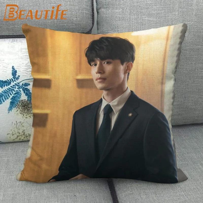Custom Lee Dong Wook KPOP Pillowcase Wedding Decorative Cotton Linen Pillow Case For Home Pillow Cover 45X45cm One Side
