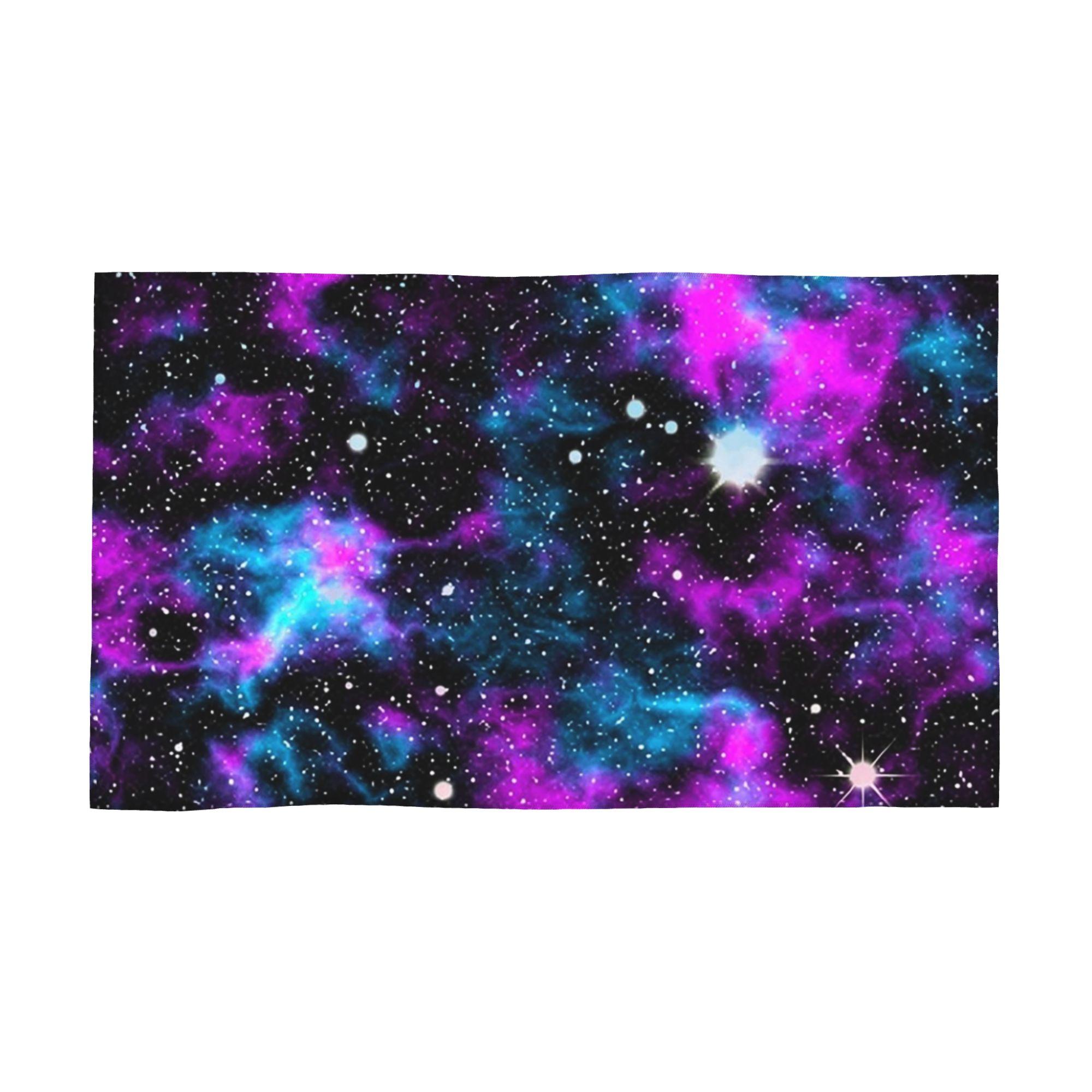 

Purple and Blue Galaxy Soft Face Towel Quick Dry Pool Bath Cotton Towels Absorbent W40*H60(CM)