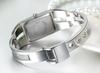 Women's Square Face Stainless Steel Bracelet Watch, Simple, Waterproof, Cute, Silver-Black