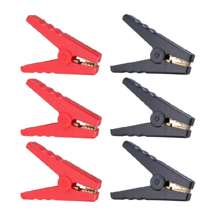 6pcs Brass Crocodiles Clamps Alligators clip  with High Elasticity Upgrades for Reliable Connection In Car Battery Testing