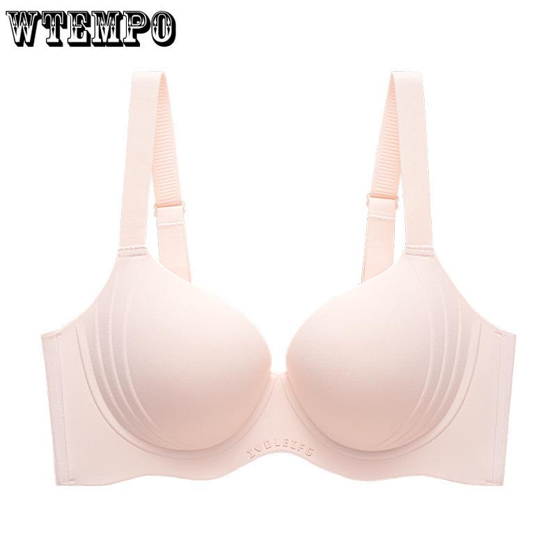 Underwear Women's Soft Steel Coil Lace-back Bra Anti-sagging Top Support Seamless Bra Push Up Bra