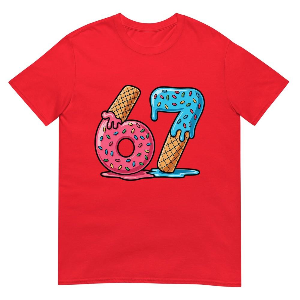 Six Seven Ice Cream Drip Cool Meme 67 Funny Number TShirt S