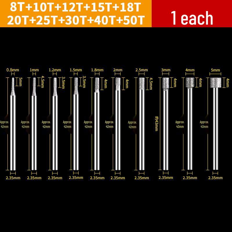 Mansharui Diamond Jade Carving Tool Set: Eye-Catching Grinding Head & Hollow Drill Bit Punching Needle