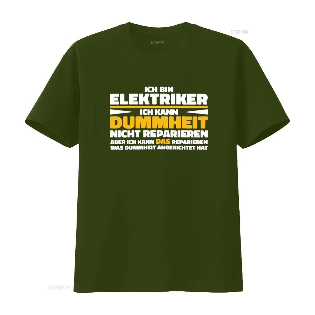 Funny Electrician T Shirt IM An CanT Fix Stupidity But Can Repair Its Damage vintage Washed Stretched Unisex Casual fashion