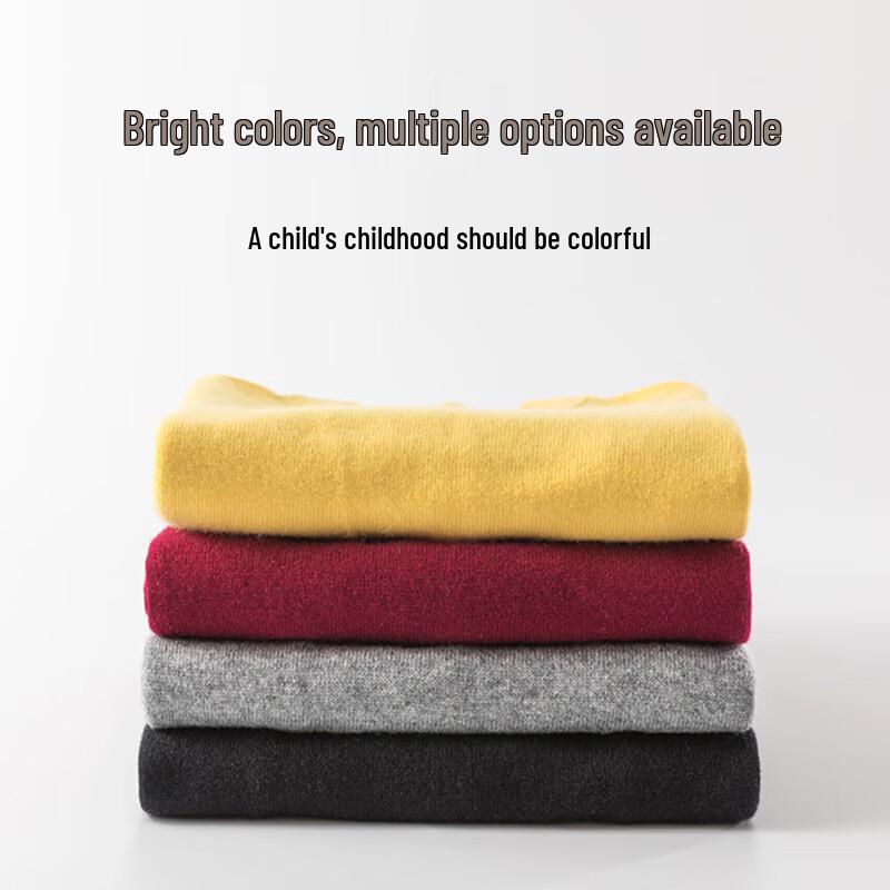 Hengyuanxiang Kids' Thickened Pure Wool Sweater