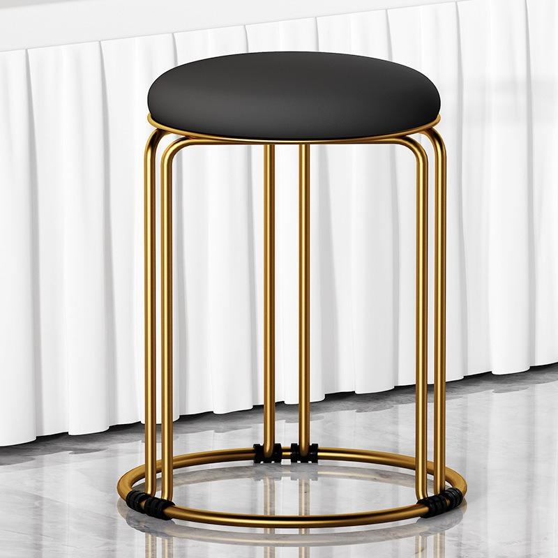 Штабелируемые табуреты Обеденные стулья Кухонный табурет Скандинавская мебель Кухня Ресторан Sillas Para Comedor Кожаная подушка сиденья чёрный 10840₽